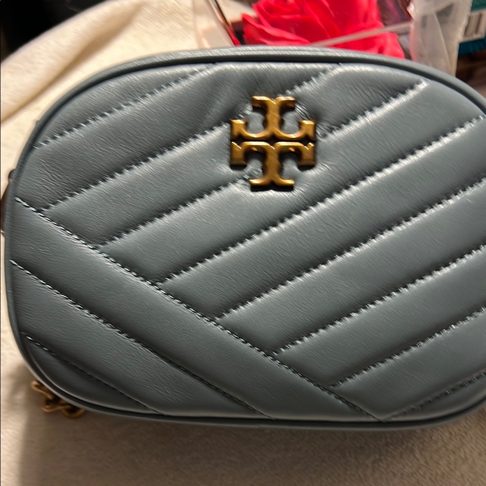 Tory Burch Blue Quilted Crossbody Bag